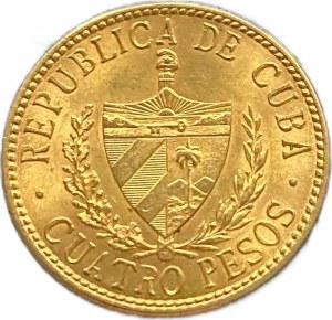 Kuba, 4 pesos, 1916