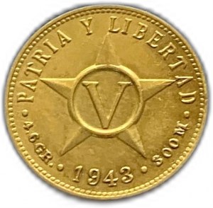 Cuba, 5 centavos, 1943