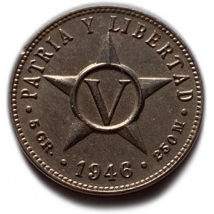 Kuba, 5 Centavos, 1946