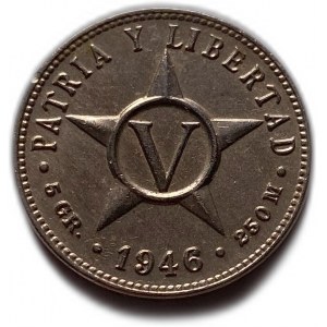 Cuba, 5 centavos, 1946