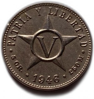 Kuba, 5 Centavos, 1946