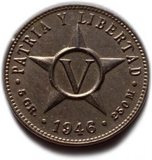 Kuba, 5 centavos, 1946