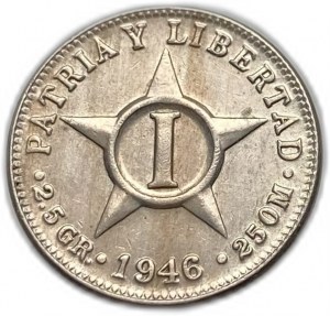 Cuba, 1 Centavo, 1946