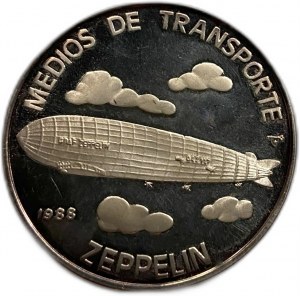 Cuba, 5 pesos, 1988,Zeppelin