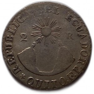 Ecuador, 2 Reales, 1837 FP