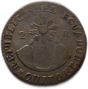 Ecuador, 2 Reales, 1837 FP