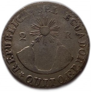 Ekvádor, 2 Reales, 1837 FP