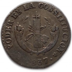 Ecuador, 2 Reales, 1837 FP