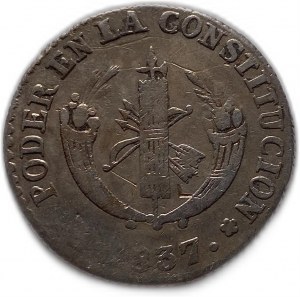 Ekvádor, 2 Reales, 1837 FP