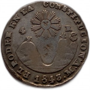 Ecuador, 4 Reales, 1843 MV
