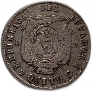 Ekwador, 4 reale, 1857 GJ