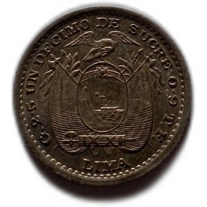 Équateur, Decimo, 1893 TF
