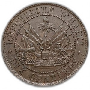 Haiti, 10 centymów, 1863 r.