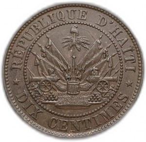 Haiti, 10 centymów, 1863 r.