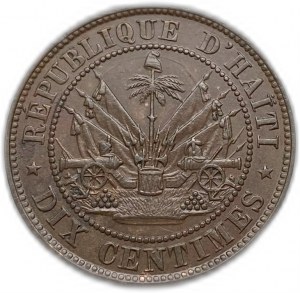 Haiti, 10 centov, 1863