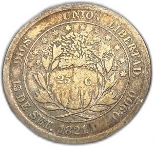 Honduras, 25 centavos, 1871 r.