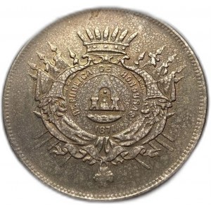 Honduras, 50 centavos, 1871 r.