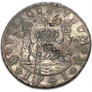 Mexico, 8 Reales, 1741 MF Chopmarks