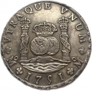 Mexico, 8 Reales, 1751 MF