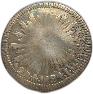 Mexico, 2 Reales, 1824 JM