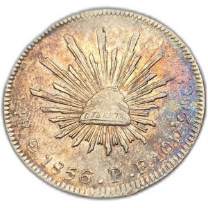Mexico, 4 Reales, 1856 Co PF