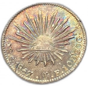 Meksyk, 2 reale, 1857 Go PF