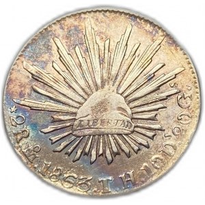 Mexiko, 2 Reales, 1863 TH