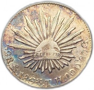 Meksyk, 2 Reales, 1863 TH
