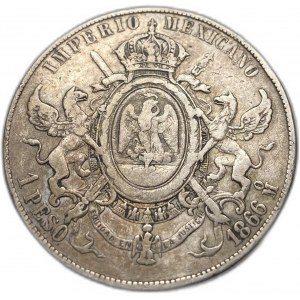 Mexiko, 1 Peso, 1866 Mo