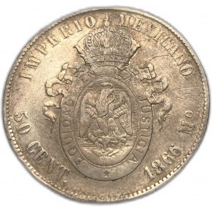 Mexico, 50 Centavos, 1866 Mo