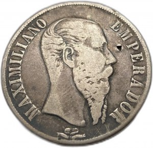 Meksyk, 1 peso, 1866 Mo