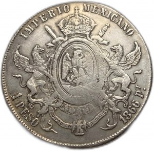 Meksyk, 1 peso, 1866 pi