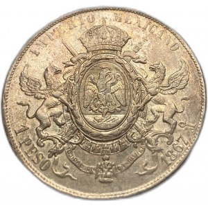 Messico, 1 Peso, 1867 Mo