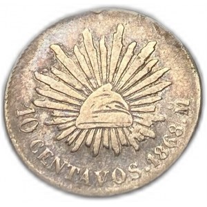 Messico, 10 centavos, 1868 Mo