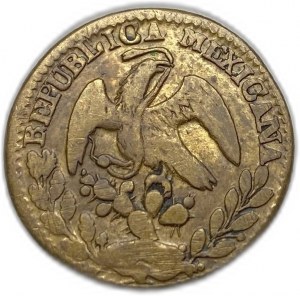 Meksyk, 1 real, 1868 Zs PC, rzadki, niewymieniony w Krause