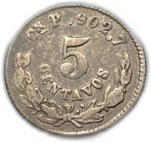 Mexique, 5 Centavos, 1871 Cn P, Date clé