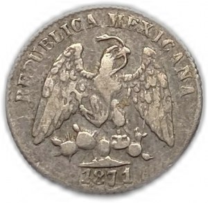 Mexiko, 5 centavos, 1871 Cn P, kľúčový dátum