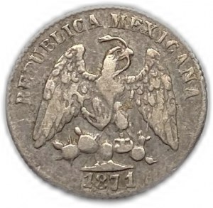 Mexico, 5 Centavos, 1871 Cn P, Key Date