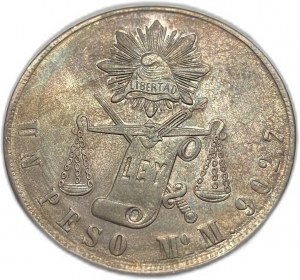 Meksyk, 1 peso, 1871 Mo M