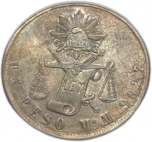 Mexico, 1 Peso, 1871 Mo M