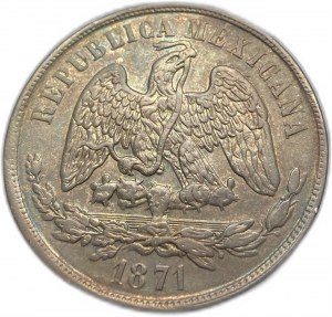 Mexique, 1 Peso, 1871 Mo M