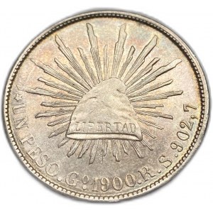 Meksyk, 1 peso, 1900 Go RS