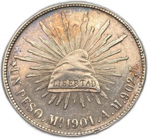 Mexico, 1 Peso, 1901 AM