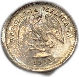 Mexique, 5 Centavos, 1903 Zs, UNC Full Mint Luster