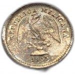 Mexico, 5 Centavos, 1903 Zs, UNC Full Mint Luster
