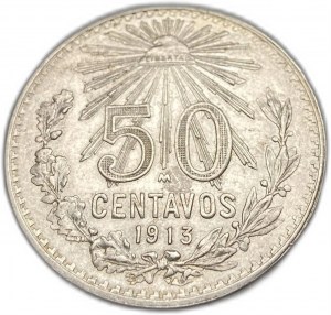 Mexique, 50 Centavos, 1913