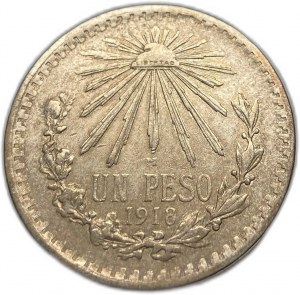 Mexiko, 1 Peso, 1918 M