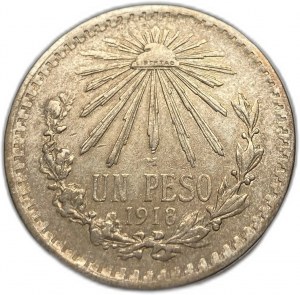 Messico, 1 Peso, 1918 M