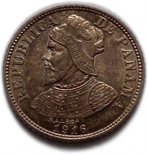 Panama, 5 Centesimos, 1916 UNC Nice Toning