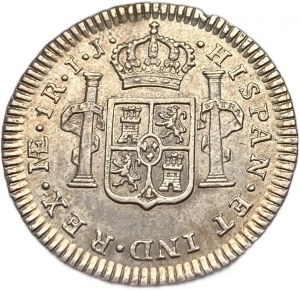 Peru, 1 Real 1791 IJ, UNC Full Mint Luster Nice Toning